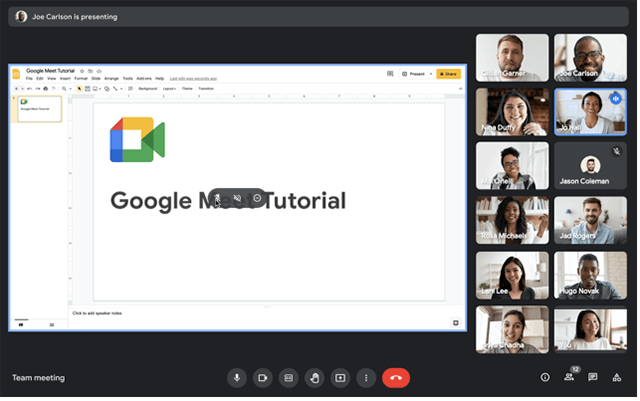 Google Meet 改版：子母畫面多工處理，查看分享畫面的內容