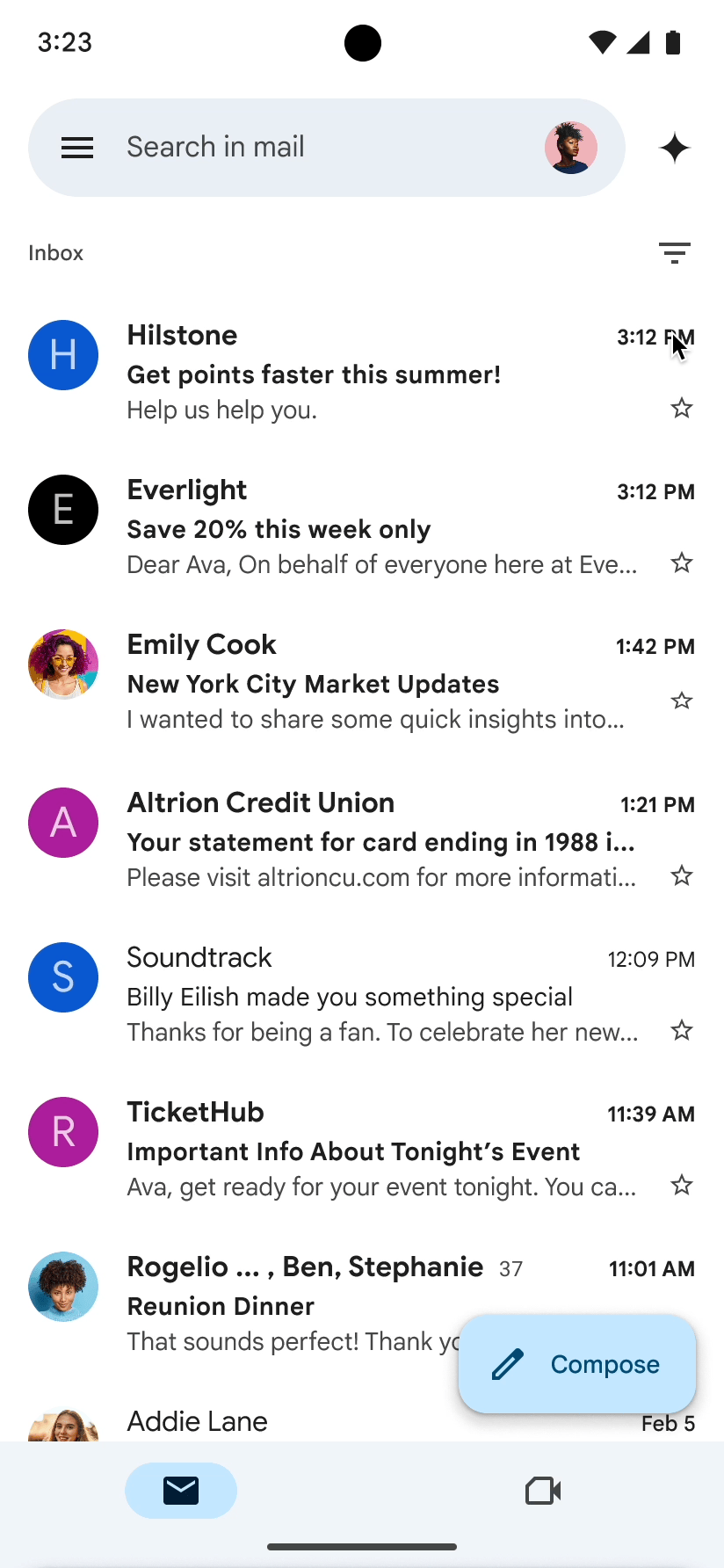 在手機或平板上透過 Gmail APP 使用 Gemini