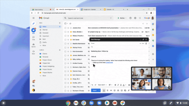 Google Meet「子母畫面」